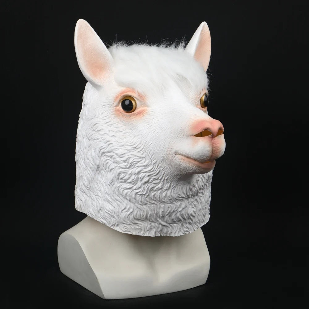 Alpaca  Full Head Mask Halloween Cosplay Prop